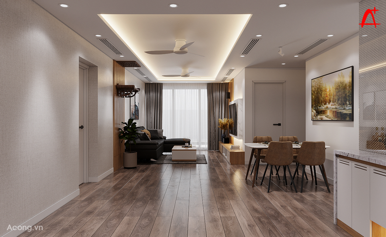 Thiết kế nội thất căn hộ chung cư Vimeco: 